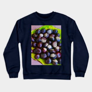 Cozy Autumn Vibes Chestnuts Landscape Photo Crewneck Sweatshirt